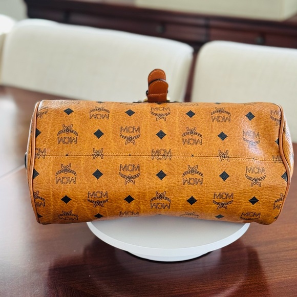 MCM Visetos Barrel Bag - Cognac - Picture 7 of 14